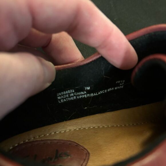 Clarks Womens Kessa Betty leather burgundy size 7 - Picture 9 of 9